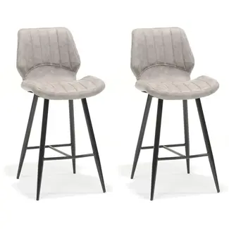 RV Design Barhocker Brenn - Pebble (Set mit 2 Stühlen)