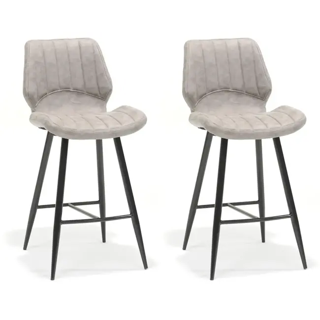 RV Design Barhocker Brenn - Pebble (Set mit 2 Stühlen)