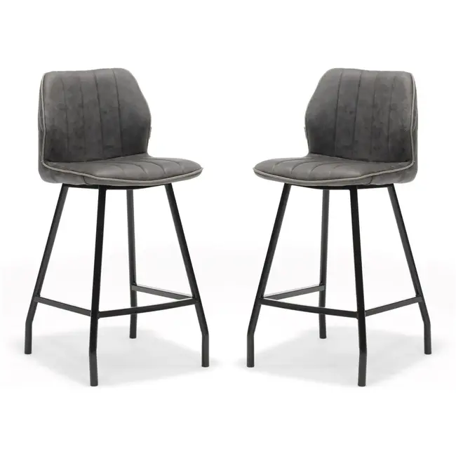 RV Design Bar stool Gino - Anthracite (set of 2 chairs)