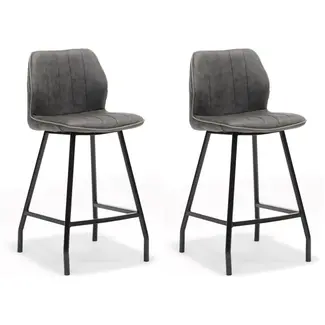 RV Design Barhocker Gino - Anthrazit (2er-Set)