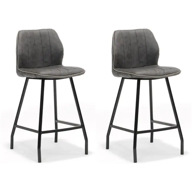 RV Design Bar stool Gino - Anthracite (set of 2 chairs)