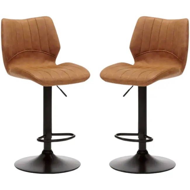 RV Design Bar stool Bobby - Cognac (set of 2 chairs)
