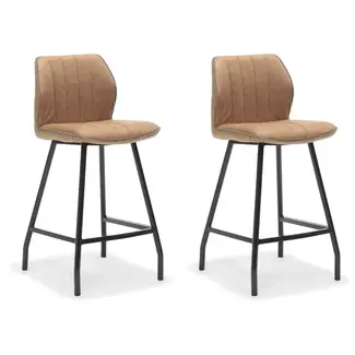 RV Design Barhocker Gino - Cognac (2er-Set)