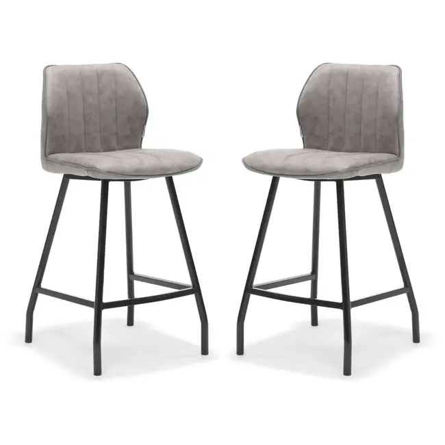 RV Design Tabouret de bar Gino - Pebble (lot de 2 chaises)