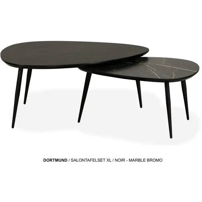Lamulux Table basse Dortmund XL (lot de 3 tables) duo coloris