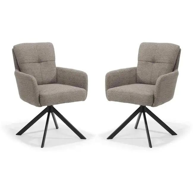 RV Design Dining chair Fred - Retro Bliss Taupe (set of 2 chairs)