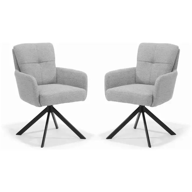 RV Design Krzesło do jadalni Fred - Retro Bliss Gray (zestaw 2 krzeseł)