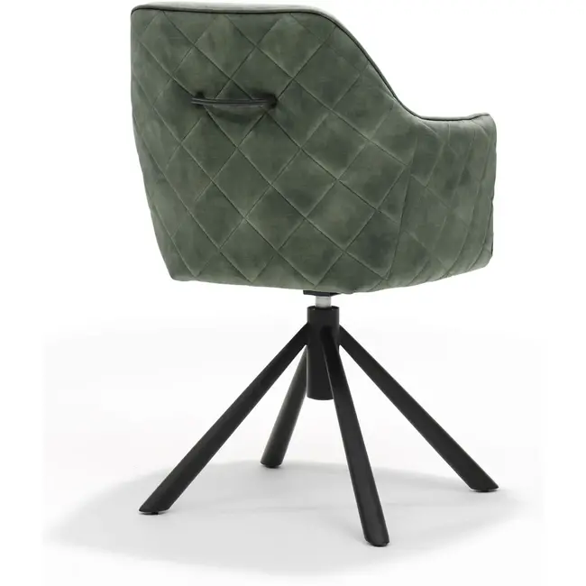 RV Design Eetkamerstoel Clio - Aurora Velours Hunter Groen (set van 2 stoelen)