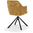 RV Design Chaise de salle à manger Clio - Aurora Velours Gold (lot de 2 chaises)