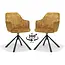 RV Design Chaise de salle à manger Clio - Aurora Velours Gold (lot de 2 chaises)
