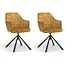 RV Design Chaise de salle à manger Clio - Aurora Velours Gold (lot de 2 chaises)