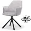 RV Design Eetkamerstoel Clio - Aurora Dolphin Grijs (set van 2 stoelen)