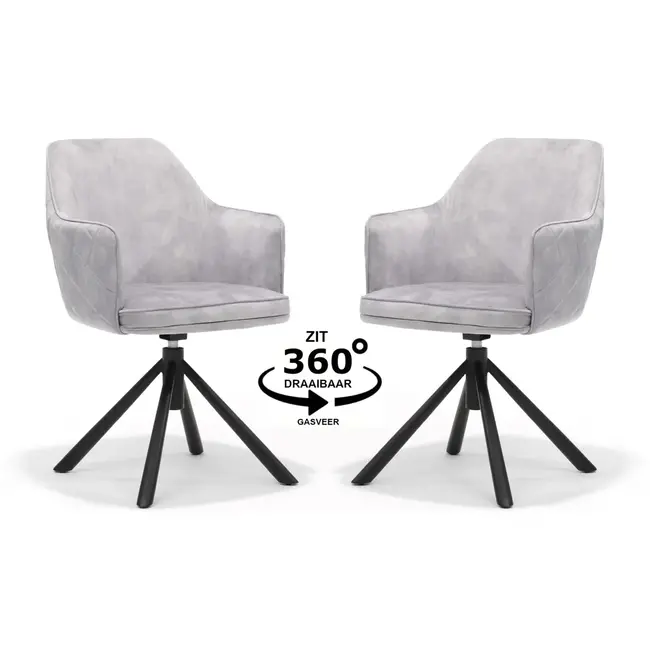 RV Design Esszimmerstuhl Clio – Aurora Dolphin Grey (2er-Set)