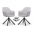 RV Design Eetkamerstoel Clio - Aurora Dolphin Grijs (set van 2 stoelen)