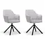 RV Design Eetkamerstoel Clio - Aurora Dolphin Grijs (set van 2 stoelen)
