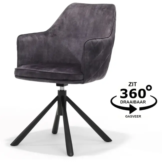 RV Design Dining room chair Clio - Aurora Anthracite (set of 2 chairs)