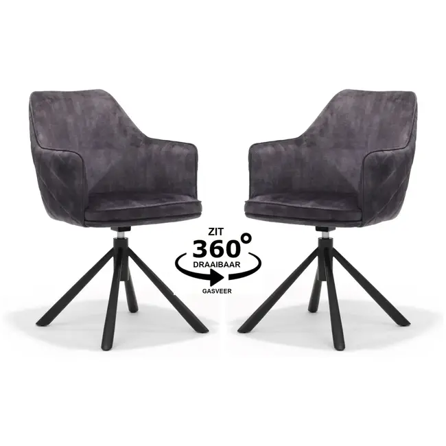 RV Design Dining room chair Clio - Aurora Anthracite (set of 2 chairs)