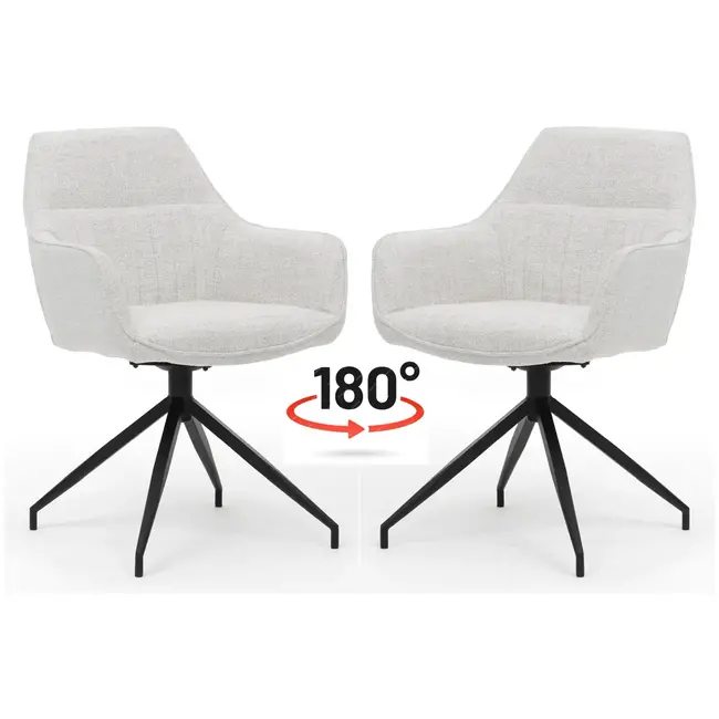 RV Design Dining chair Tuscane - Oasis Natural (set of 2 chairs)