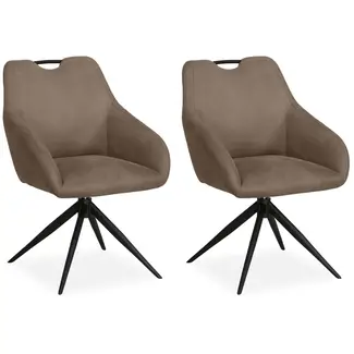 MX Sofa Esszimmerstuhl Luka - Truffle (2er-Set)