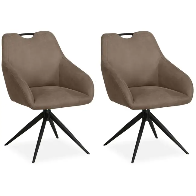 MX Sofa Esszimmerstuhl Luka - Truffle (2er-Set)