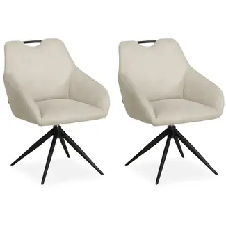 MX Sofa Eetkamer stoel Luka - Toffee (set van 2 stuks)