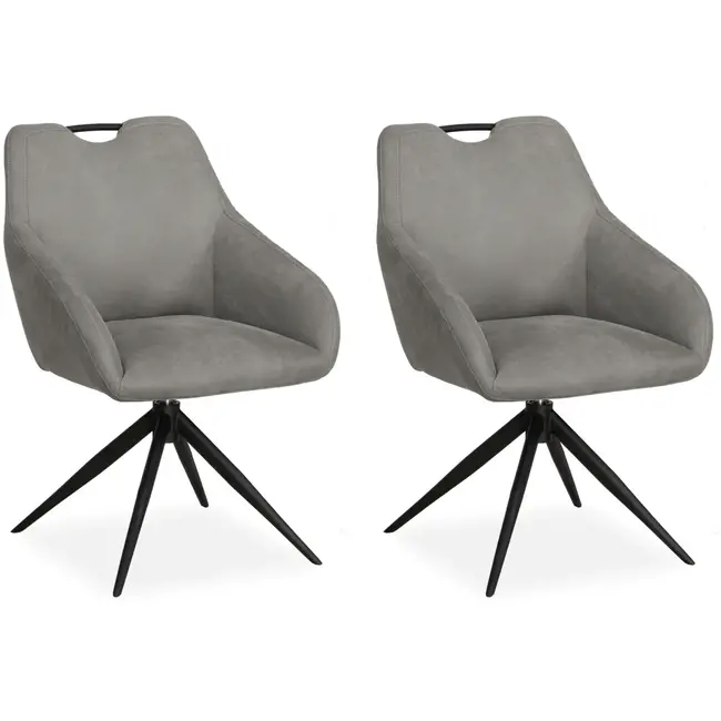 MX Sofa Esszimmerstuhl Luka - Grey (2er-Set)
