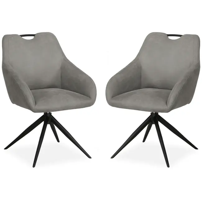 MX Sofa Esszimmerstuhl Luka - Grey (2er-Set)