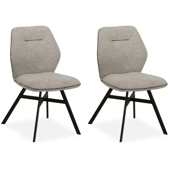 MX Sofa Chaise de salle à manger Jaimie - Dolphin (lot de 2 chaises)