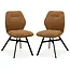 MX Sofa Esszimmerstuhl Jaimie - Cognac (2er-Set)