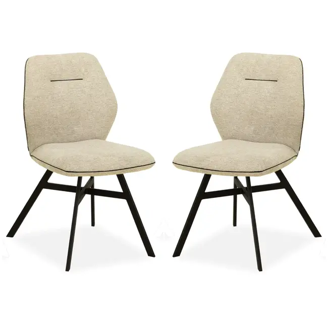 MX Sofa Chaise de salle à manger Jaimie - Beige (lot de 2)