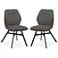 MX Sofa Esszimmerstuhl Jaimie - Anthrazit (2er-Set)