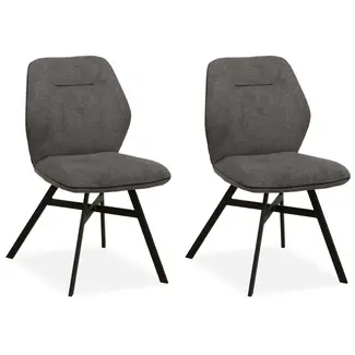 MX Sofa Dining room chair Jaimie - Anthracite (set of 2 chairs)