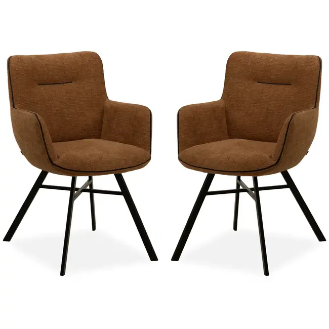 MX Sofa Dining chair Maisie - Cognac (set of 2 chairs)