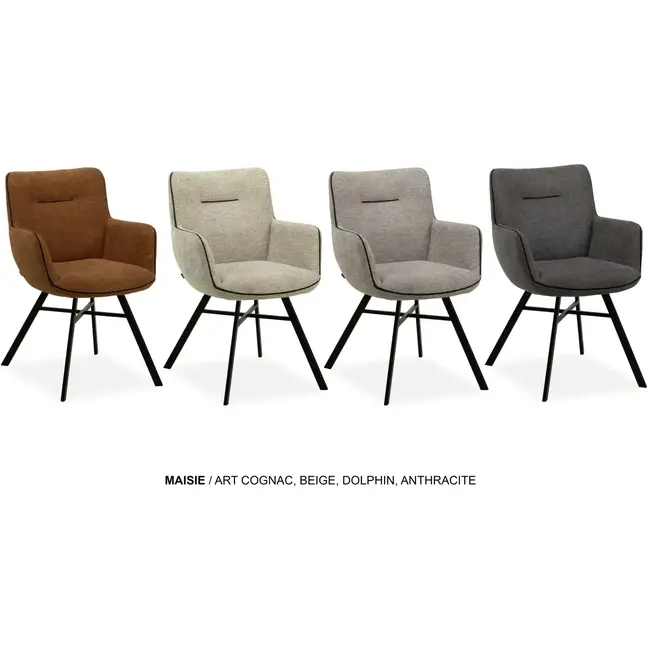 MX Sofa Esszimmerstuhl Maisie - Beige (2er-Set)