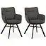 MX Sofa Esszimmerstuhl Maisie - Anthrazit (2er-Set)