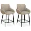 MX Sofa Tabouret de bar Dani - Naturel (lot de 2 chaises)