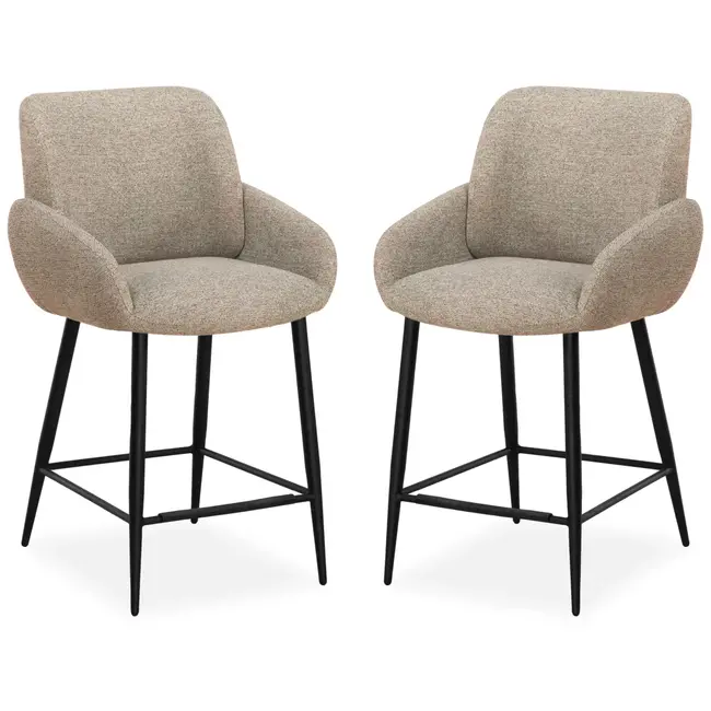 MX Sofa Dani Barhocker - Natur (2er-Set)