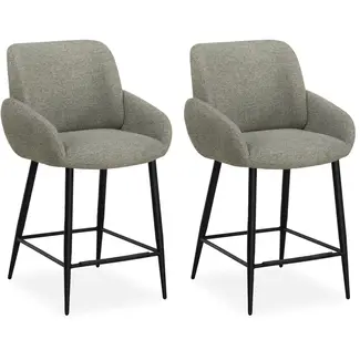 MX Sofa Tabouret de bar Dani - Sky (lot de 2 chaises)