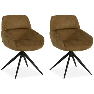 MX Sofa Esszimmerstuhl Lake - Curry (2er-Set)