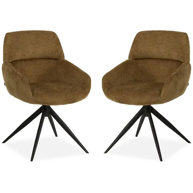 MX Sofa Eetkamer stoel Lake - Curry (set van 2 stoelen)