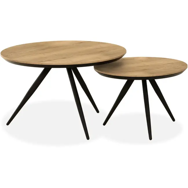 Lamulux Hayley Couchtisch (Set mit 2 runden Tischen)