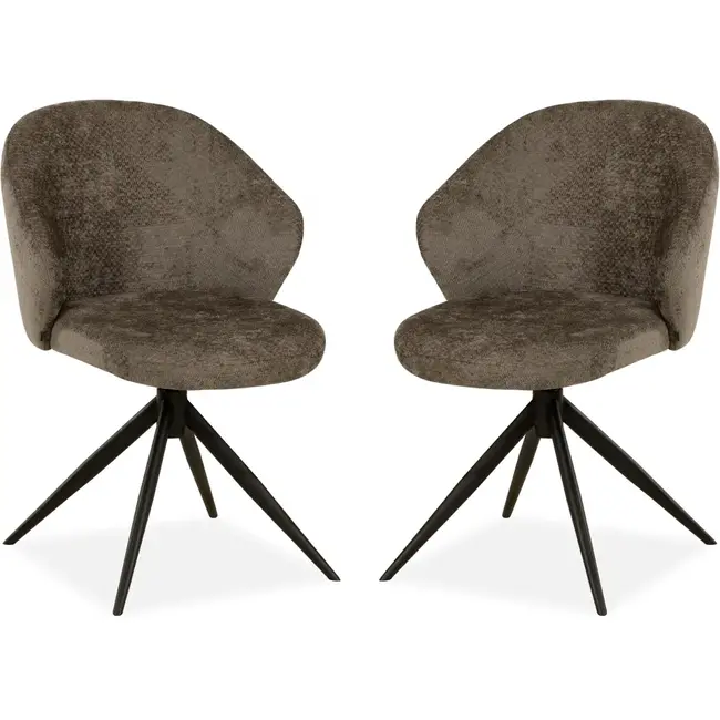 MX Sofa Krzesło do jadalni Jane - Taupe (komplet 2 szt.)