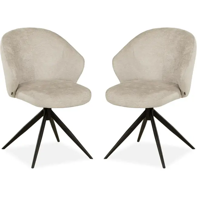 MX Sofa Chaise de salle à manger Jane - Natural (lot de 2)