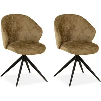 MX Sofa Esszimmerstuhl Jane - Curry (2er-Set)
