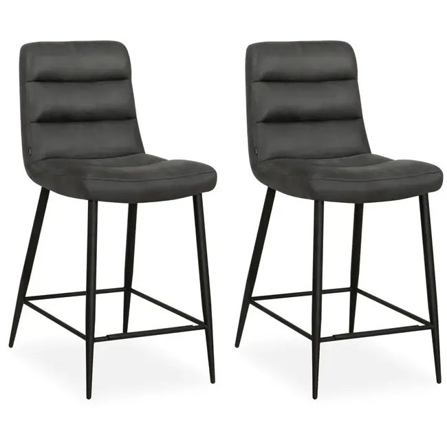 MX Sofa Lena – Bar stools – Anthracite – Set of 2