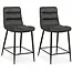 MX Sofa Lena – Tabourets de bar – Anthracite – Lot de 2