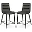 MX Sofa Lena – Tabourets de bar – Anthracite – Lot de 2