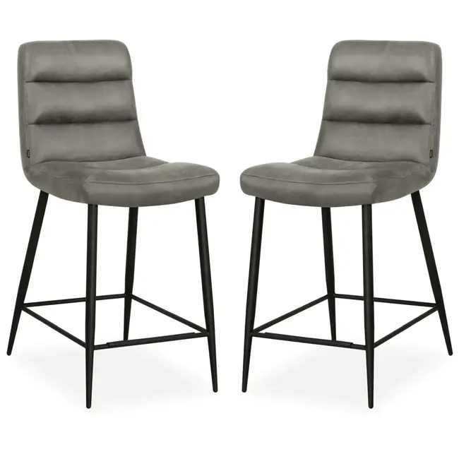 MX Sofa Lena – Hokery barowe – Szare – Zestaw 2 szt.