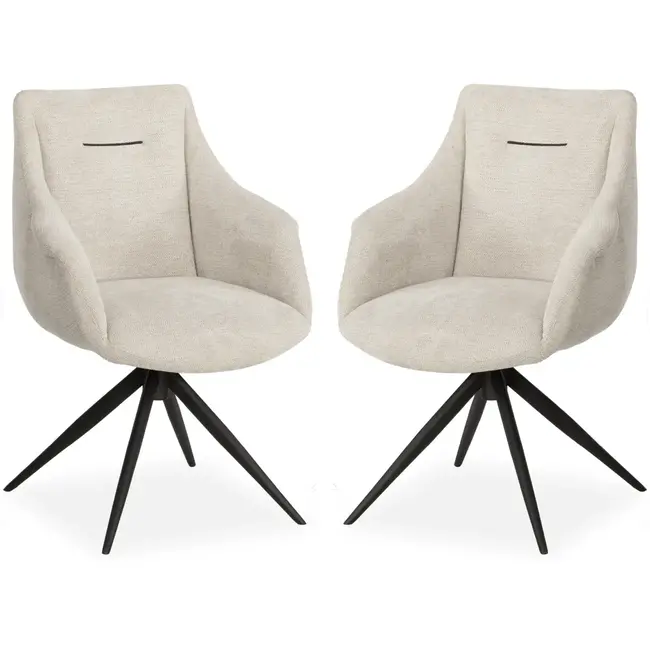 MX Sofa Colin – Dining room chairs – Beige – Set of 2