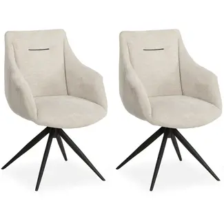 MX Sofa MX Sofa Colin – Dining room chairs – Beige – Set of 2
